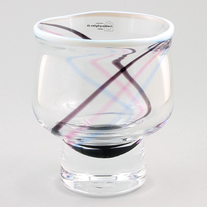 Erik Höglund (1989) Clear Bowl with Colorful Decor 12 cm (2)