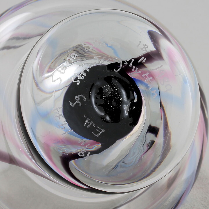Erik Höglund (1989) Clear Bowl with Colorful Decor 12 cm (2)