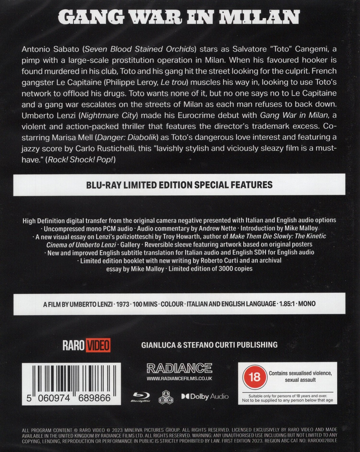 Gang War In Milan (Limited Edition) (ej svensk text) (Blu-ray) - 2
