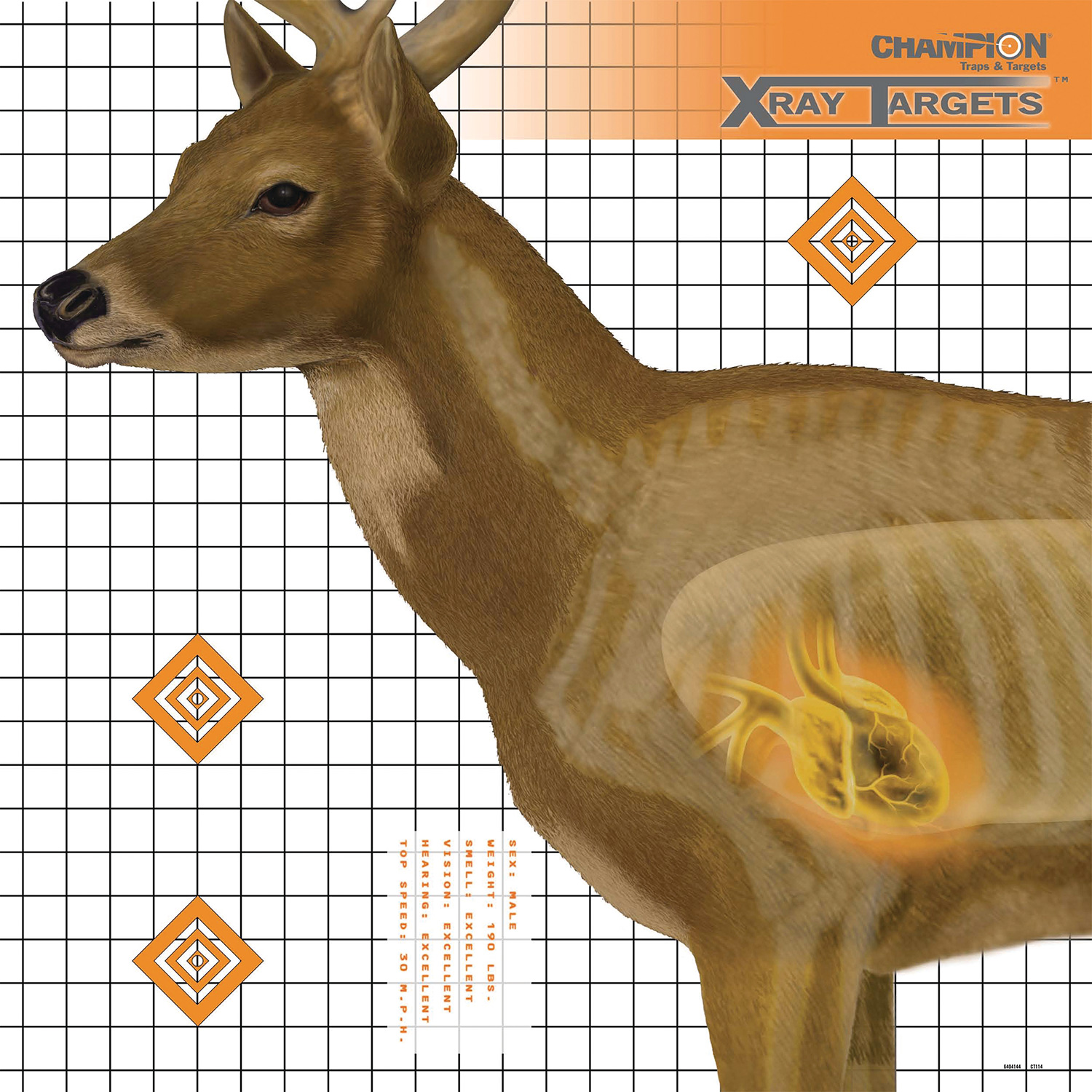 CHAMPION DEER TARGET 25X25 (6 PK)