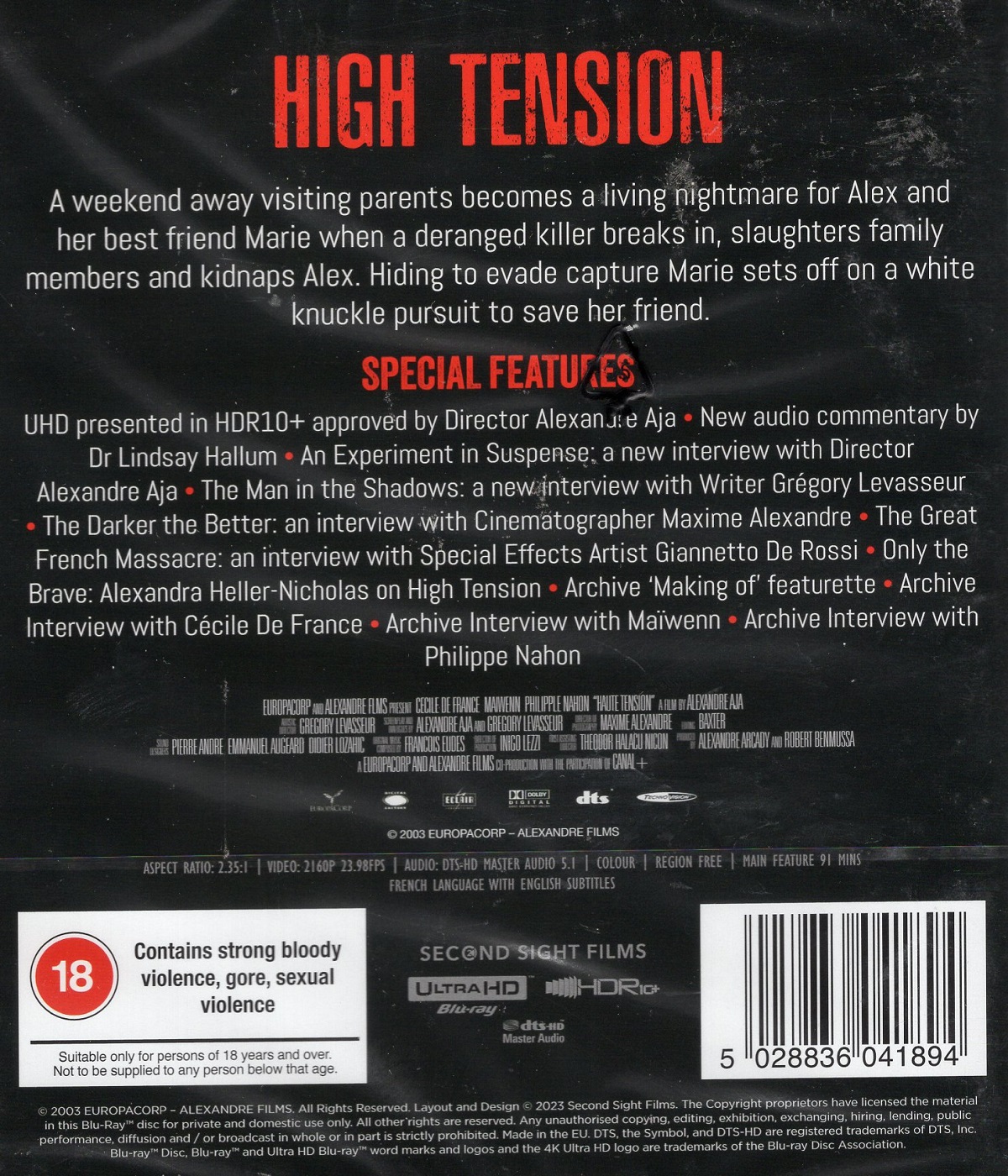 High Tension (ej svensk text) (4K Ultra HD) - 2