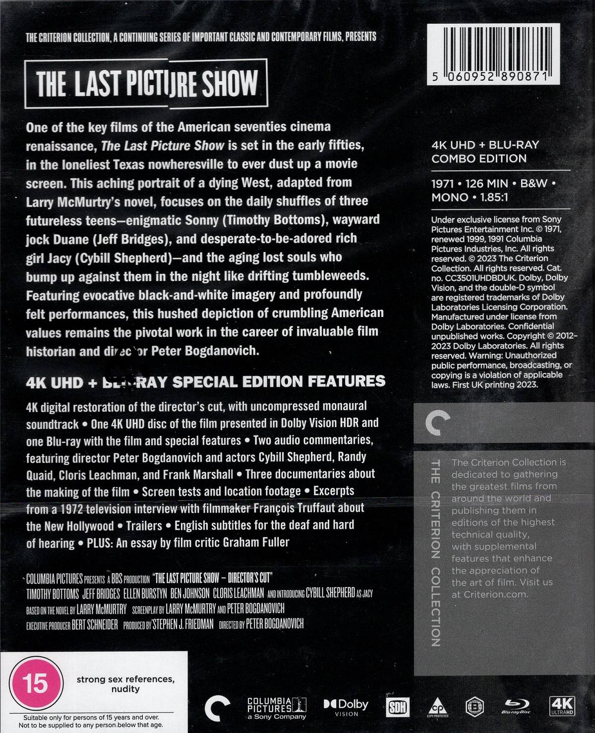 Last Picture Show (Criterion Collection) (ej svensk text) (4K Ultra HD + Blu-ray) - 2