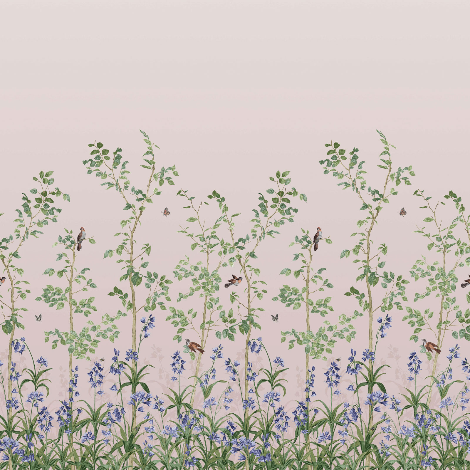 TAPET BIRD & BLUEBELL, China Clay