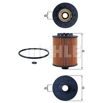 OLJEFILTER fabr. MAHLE - VOLVO  C30/ S-V-40II/ V50/ V60 !C70II  