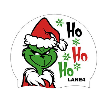 Swimming cap silicone Swimcap HO HO HO HO Christmas