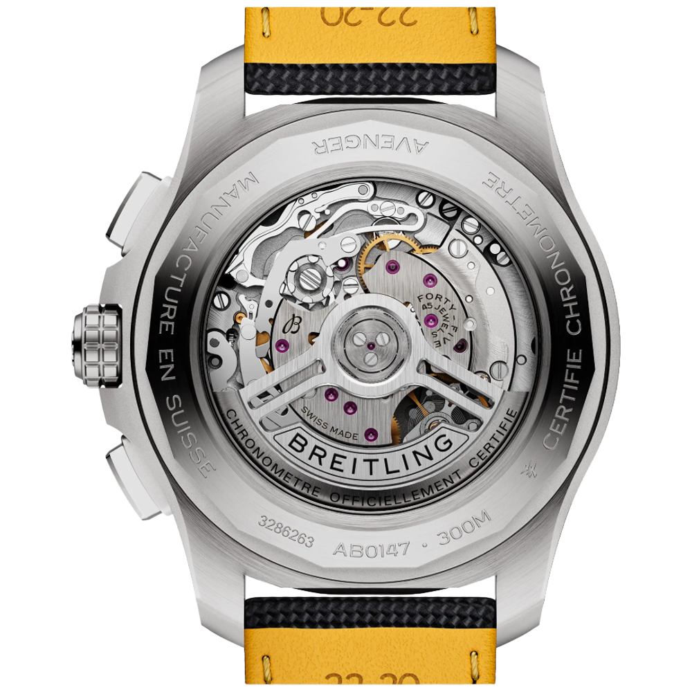 Breitling AB0147101B1X1 Avenger B01 Chronograph 44 svart bakdsida