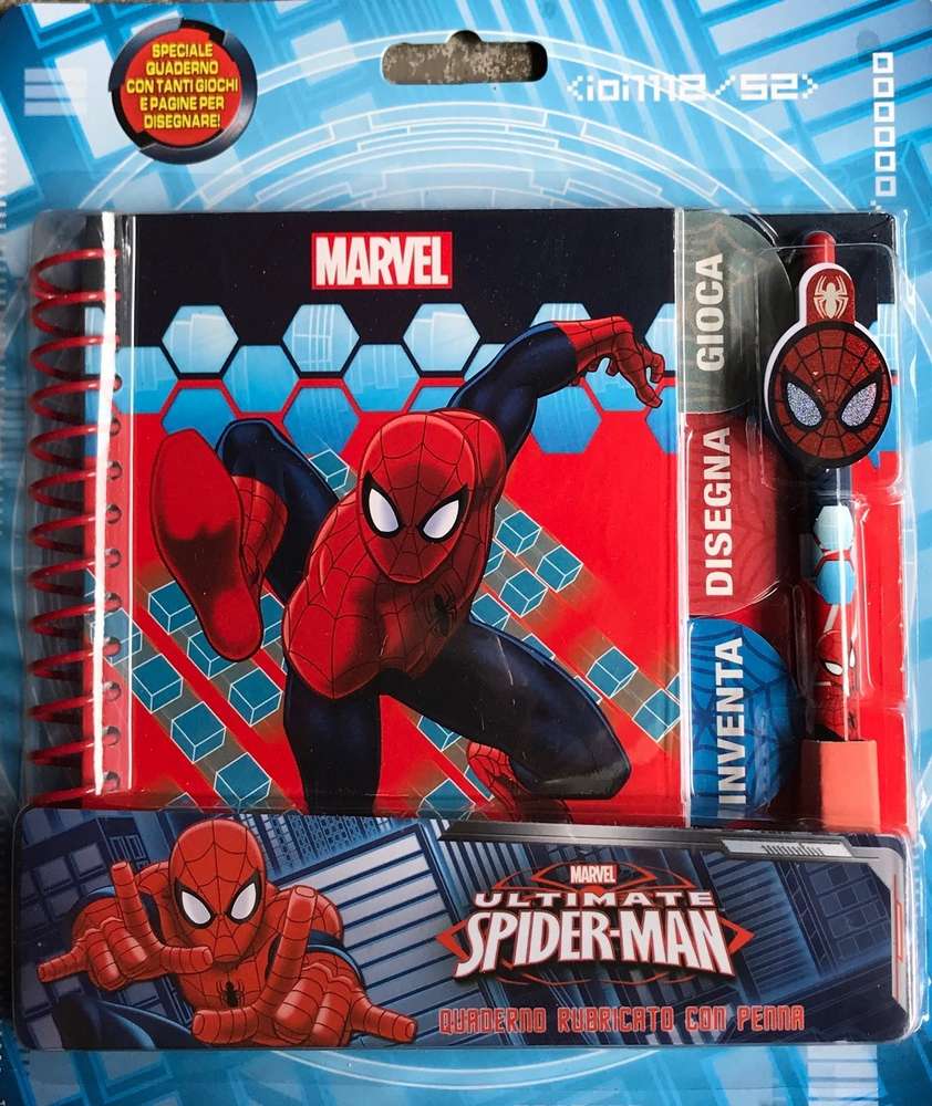 Spiderman Marvel Anteckningsbok med Penna