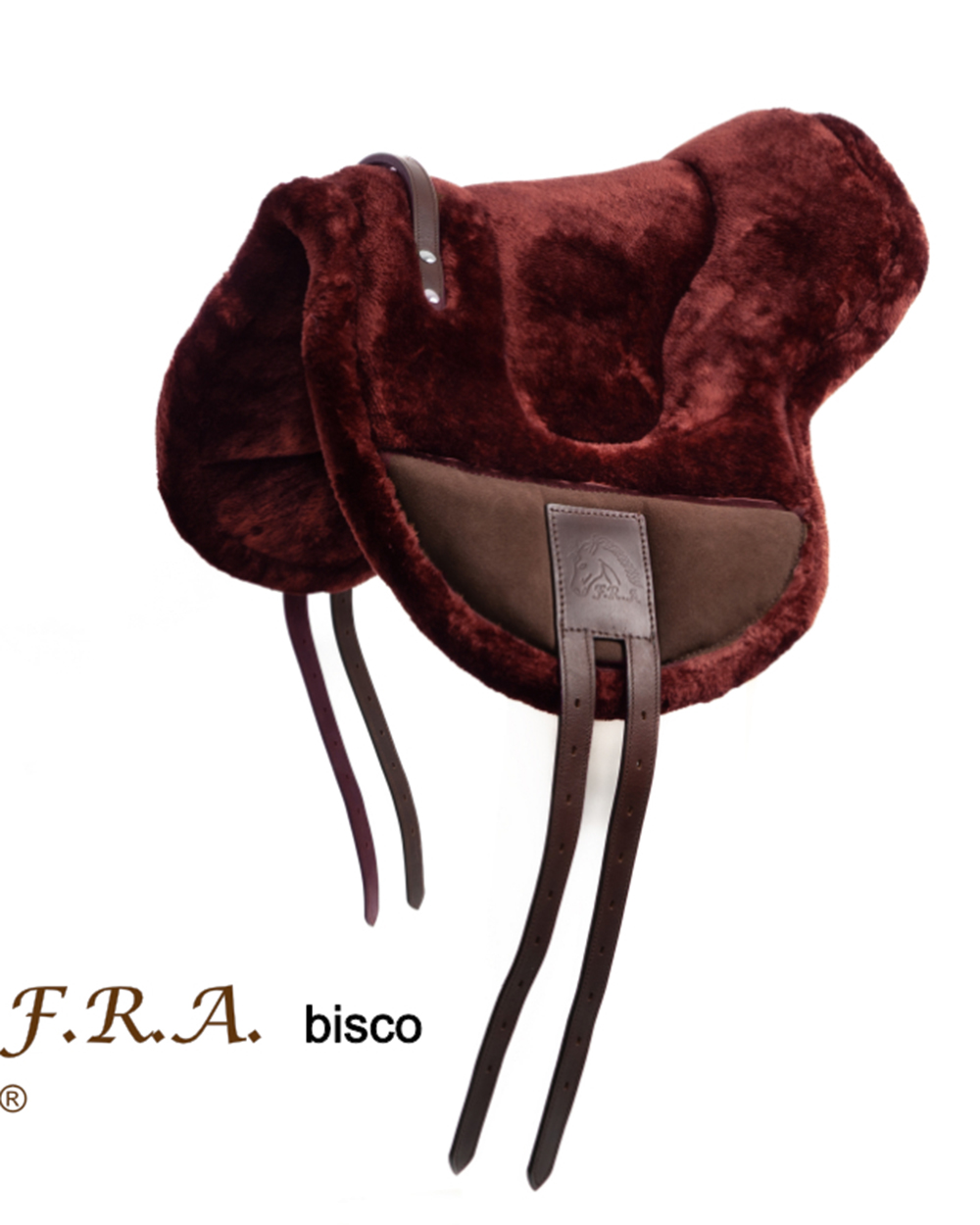 F.R.A® ride pad / bareback saddle Bisco, burgundybrown, shetland/pony