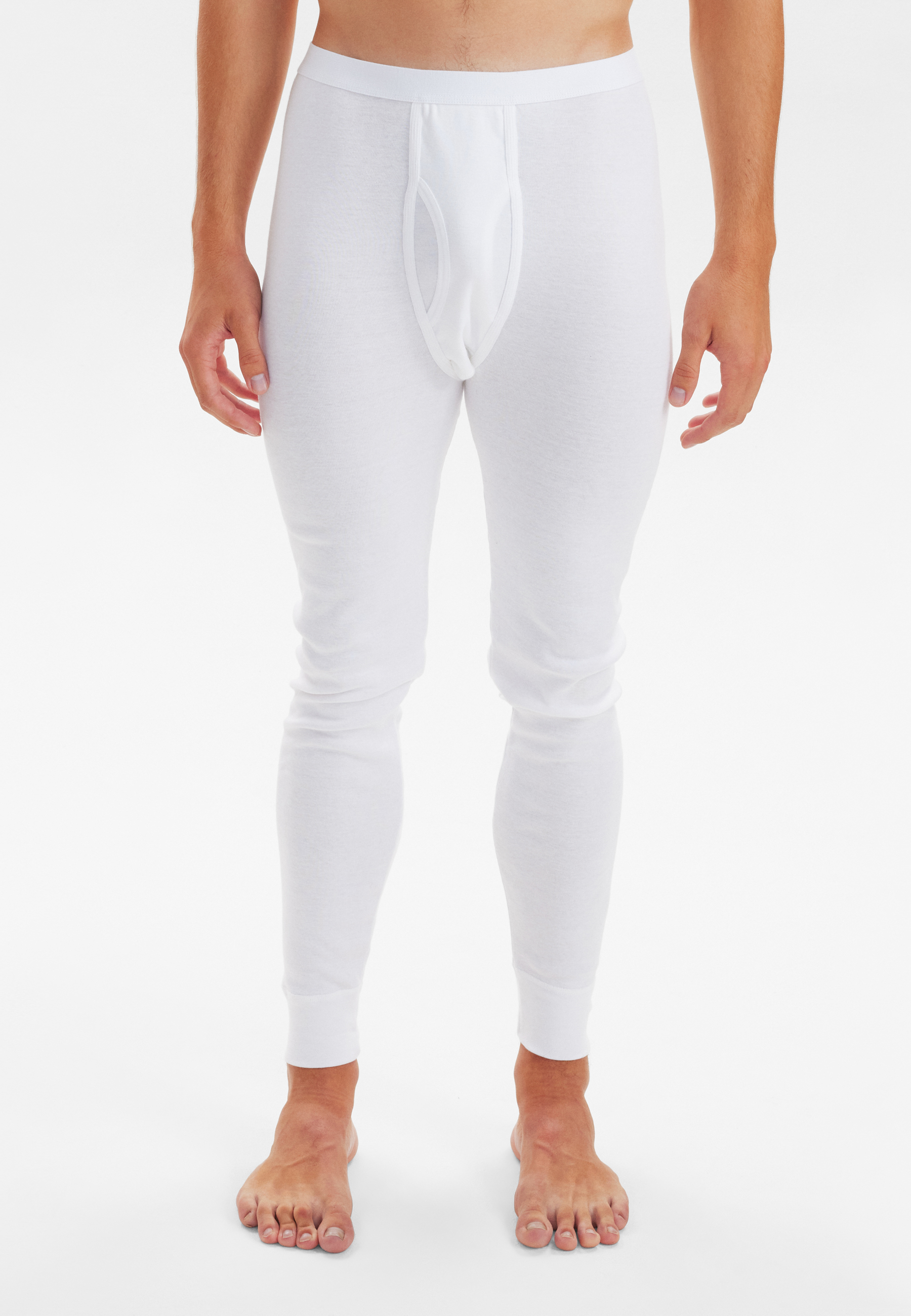 JBS Original - Long Johns with fly - White - 2