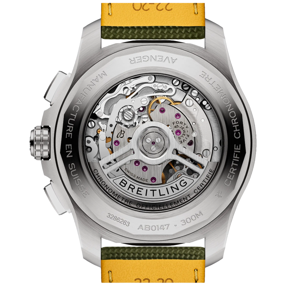 Breitling AB0147101L1X1 Avenger B01 Chronograph 44 grön baksida