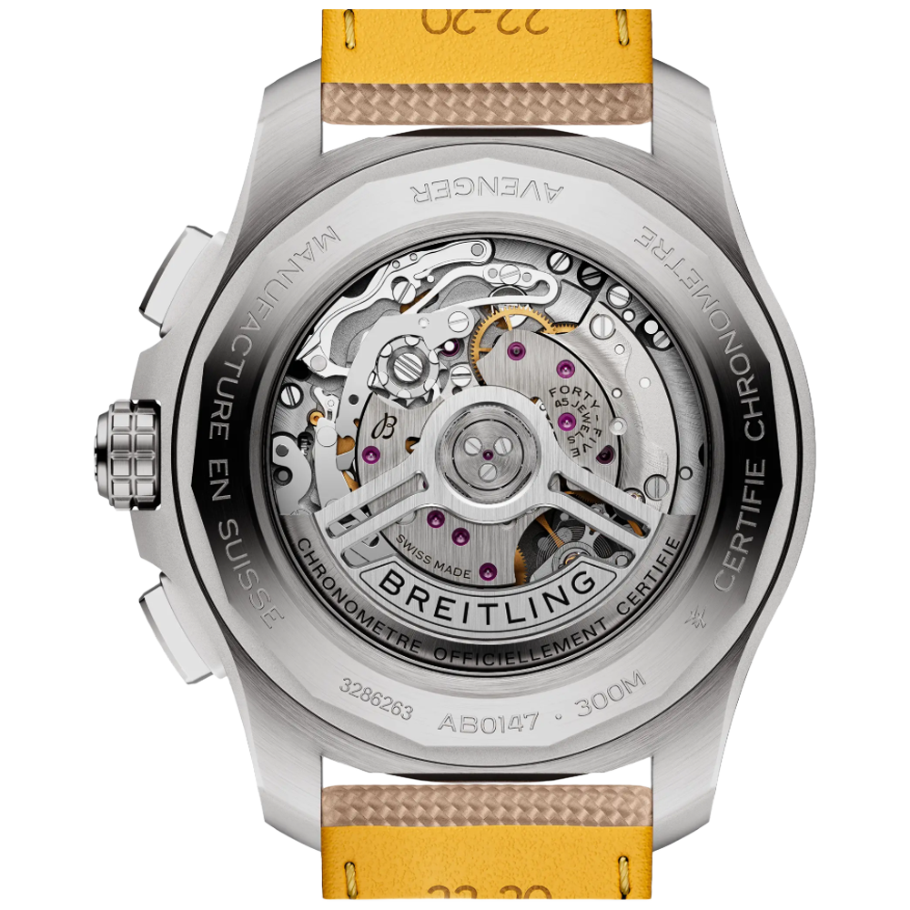 Breitling AB0147101A1X1 Avenger B01 Chronograph 44 brun baksida