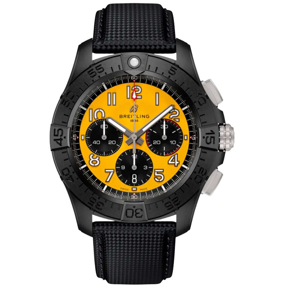 Breitling SB0147101I1X2 Avenger B01 Chronograph 44 Night Mission gul och svart