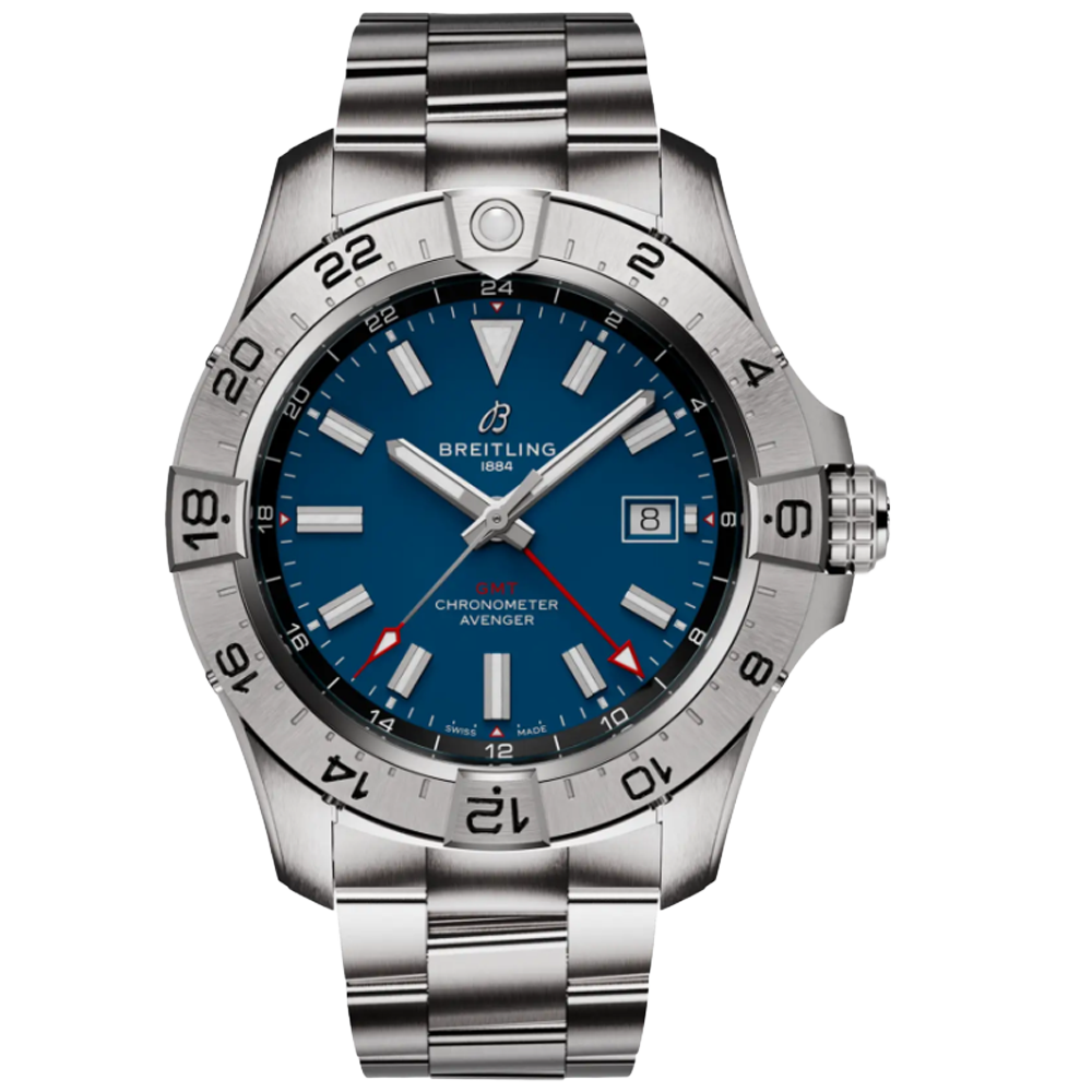 Breitling A32320101C1A1 Avenger Automatic GMT 44 blå 
