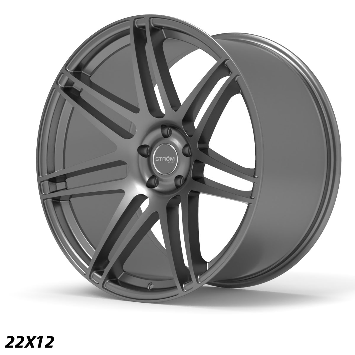 22" Ström STR3 Gloss gunmetal 5x120 - 2