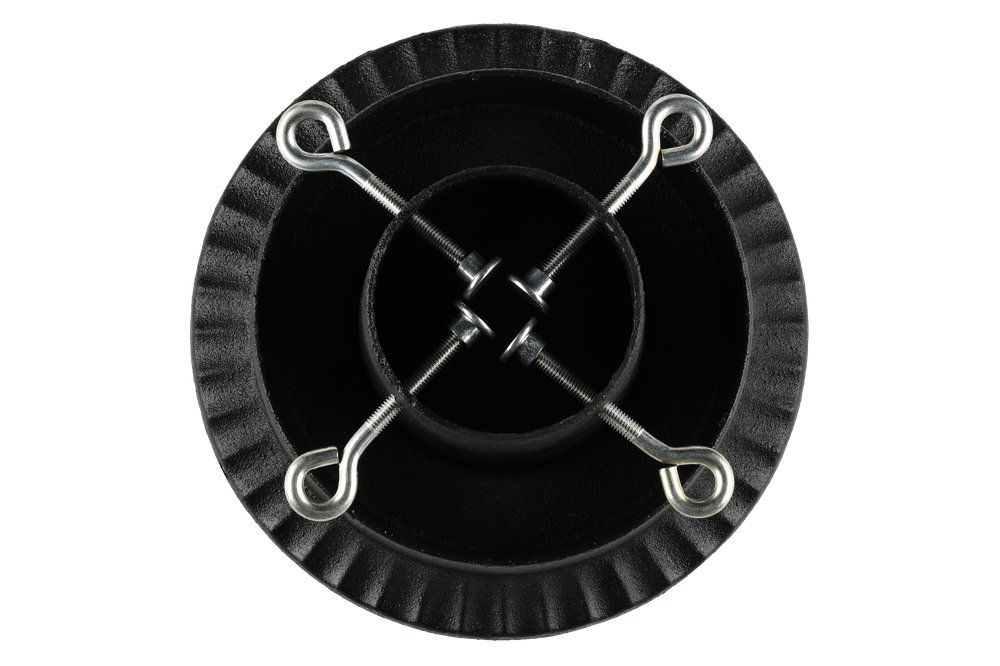 Julgransfot gjutjärn svart 25 cm - 2