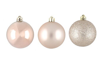 Julgranskulor 6 cm 9 st. champagnemix