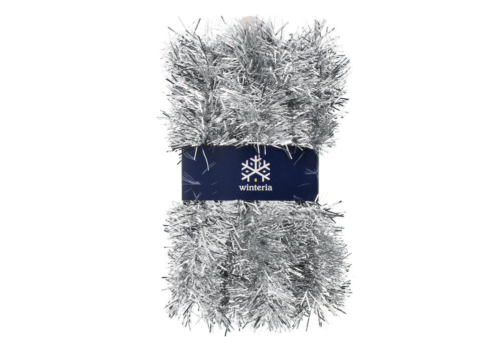 Julgransglitter silver 4 m - 2