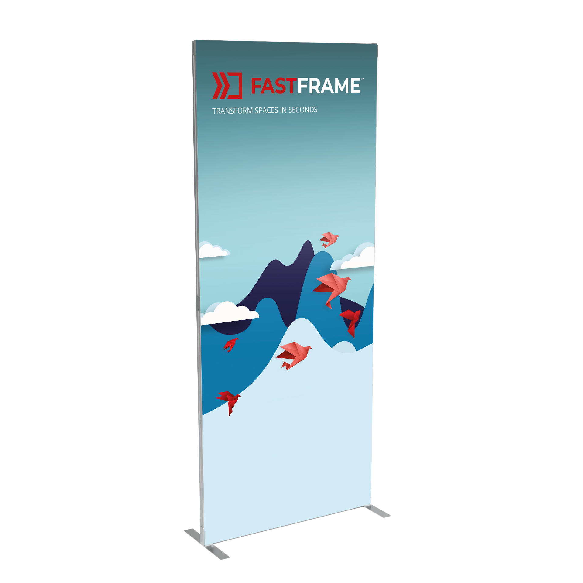 FastFrame™ Displaysystem inkl. 2 textildukar L 100 x H 240 cm