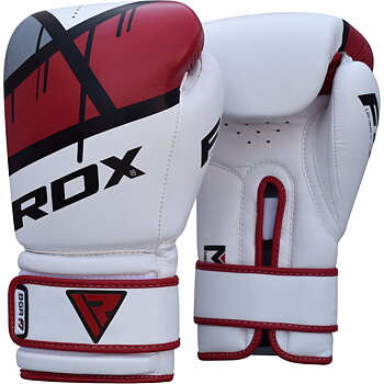 RDX Boxglove F7, White/red 10-16 oz