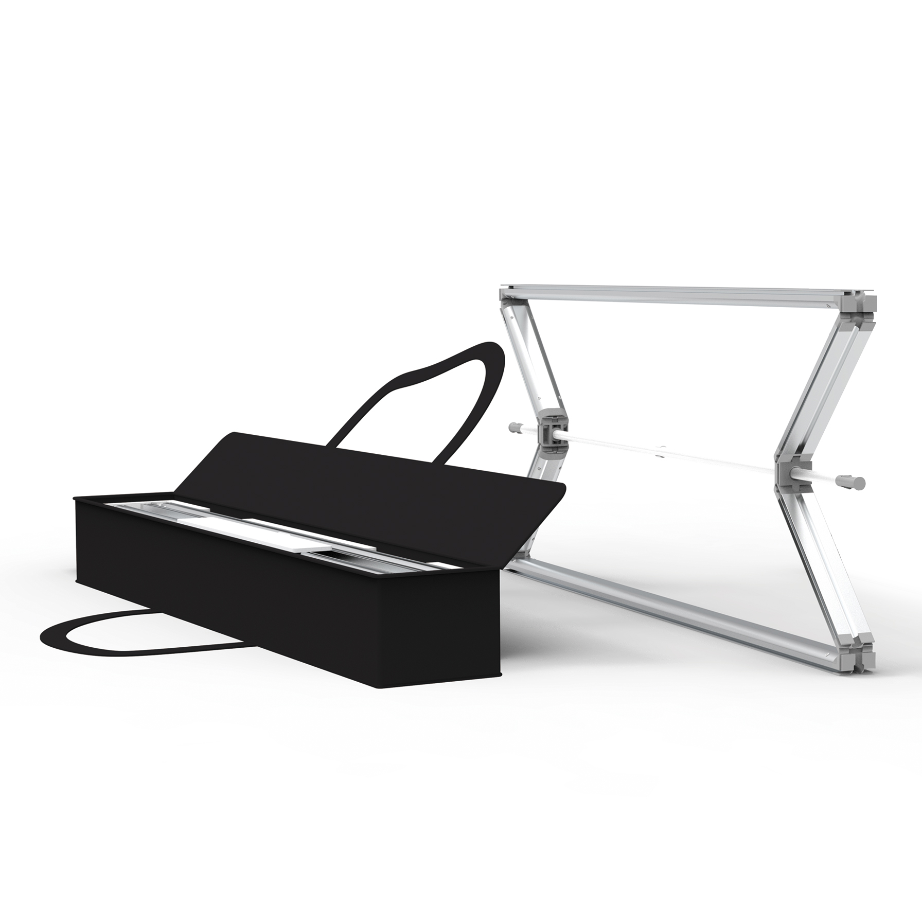 FastFrame™ Displaysystem inkl. 2 textildukar L 100 x H 50 cm 2-pack - 3