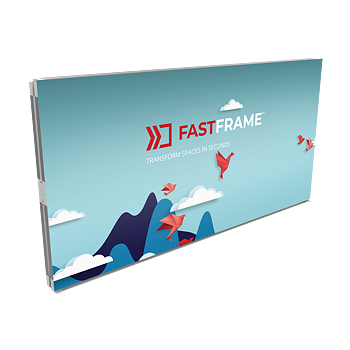 FastFrame™ Displaysystem inkl. 2 textildukar L 100 x H 50 cm 2-pack