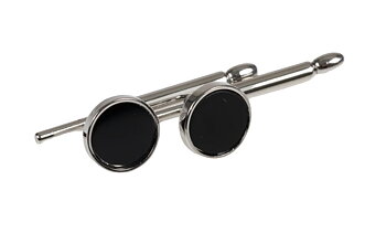 Bröstknappar Black Silver
