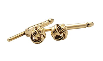 Bröstknappar Gold Knot Studset