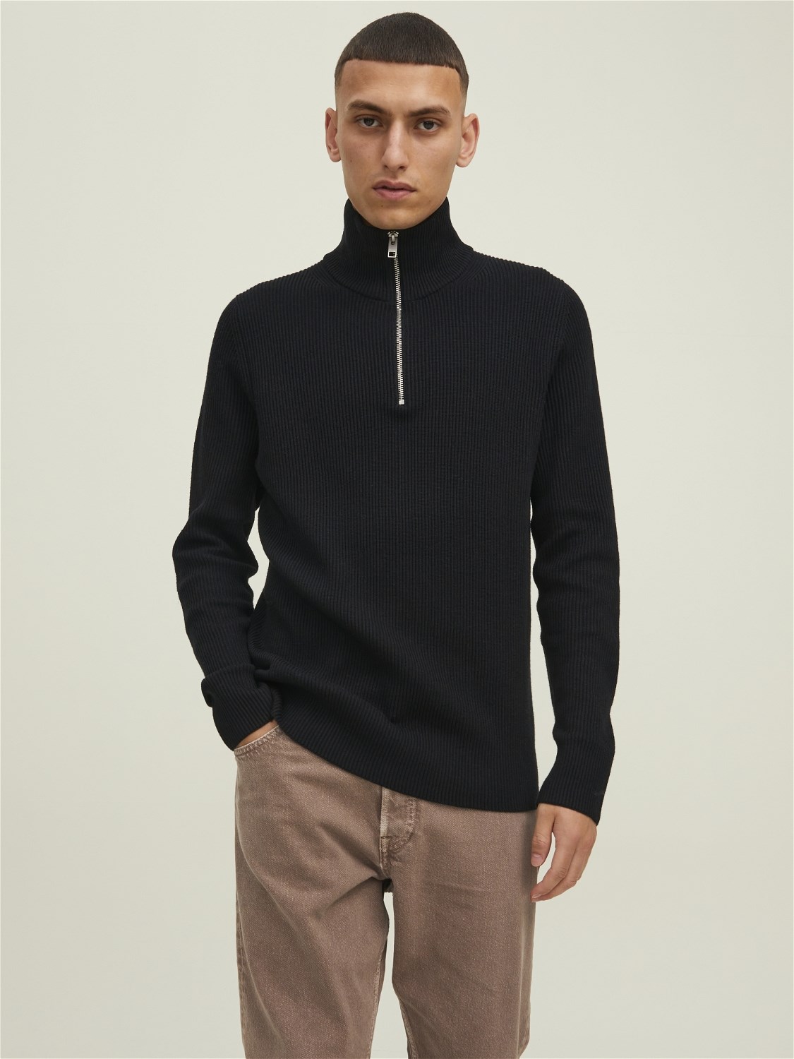 JACK&JONES PERFECT KNIT HALF ZIP SN - 4