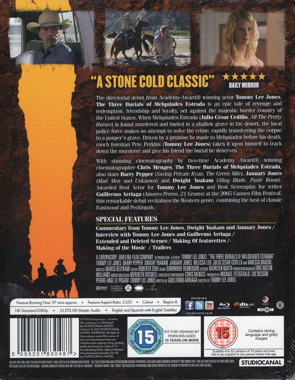 Three Burials of Melquiades Estrada (Limited Edition Steelbook) (ej svensk text) (Blu-ray) - 2