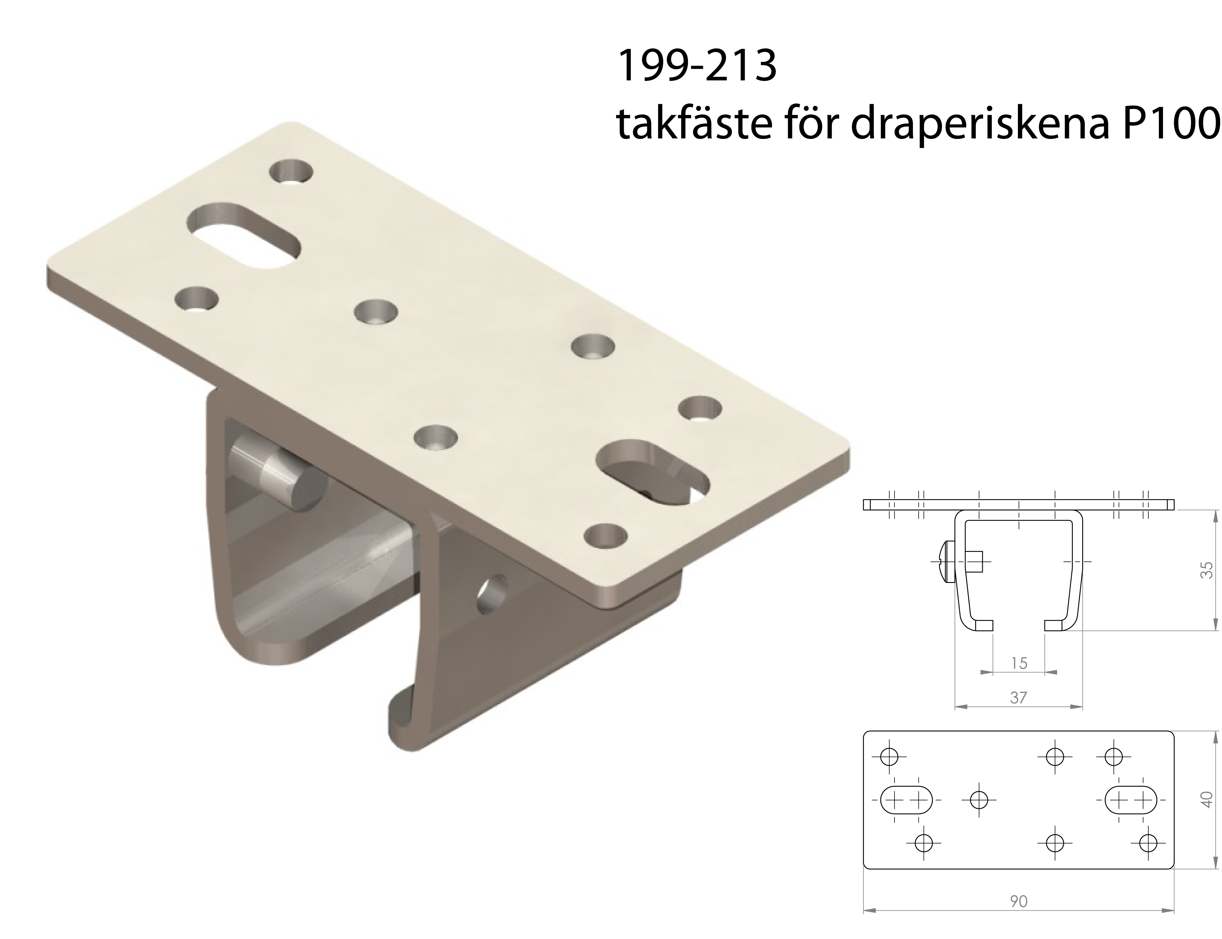 takfäste draperiskena