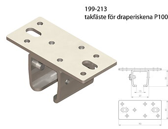 takfäste draperiskena
