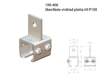 skenfäste vinklad platta