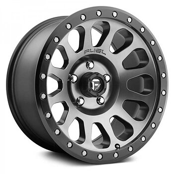 Fuel Alloy Wheel D601 Vector Matte Gunmetal/Black Bead Ring - Jeep JK, JT & JL