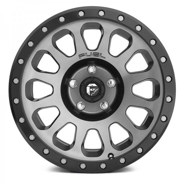 Fuel Alloy Wheel D601 Vector Matte Gunmetal/Black Bead Ring - Jeep JK, JT & JL - 3