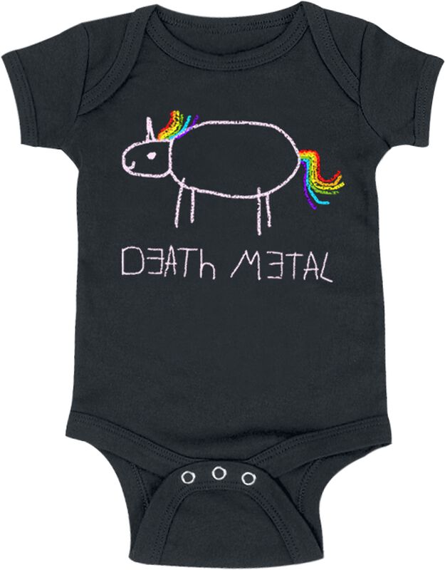 Death Metal Unicorn Black Baby Body
