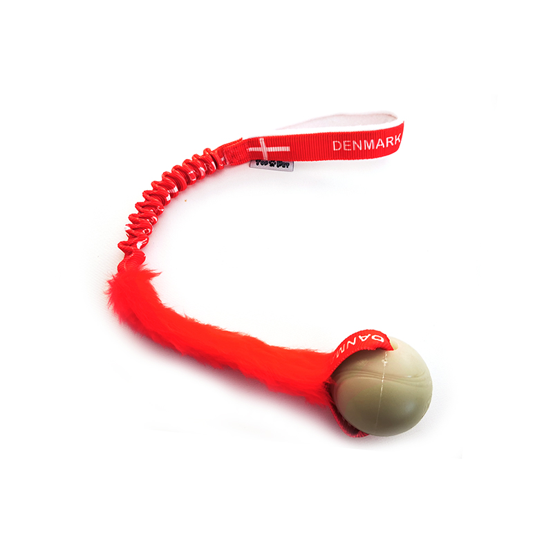 Denmark toy with faux fur and ball 