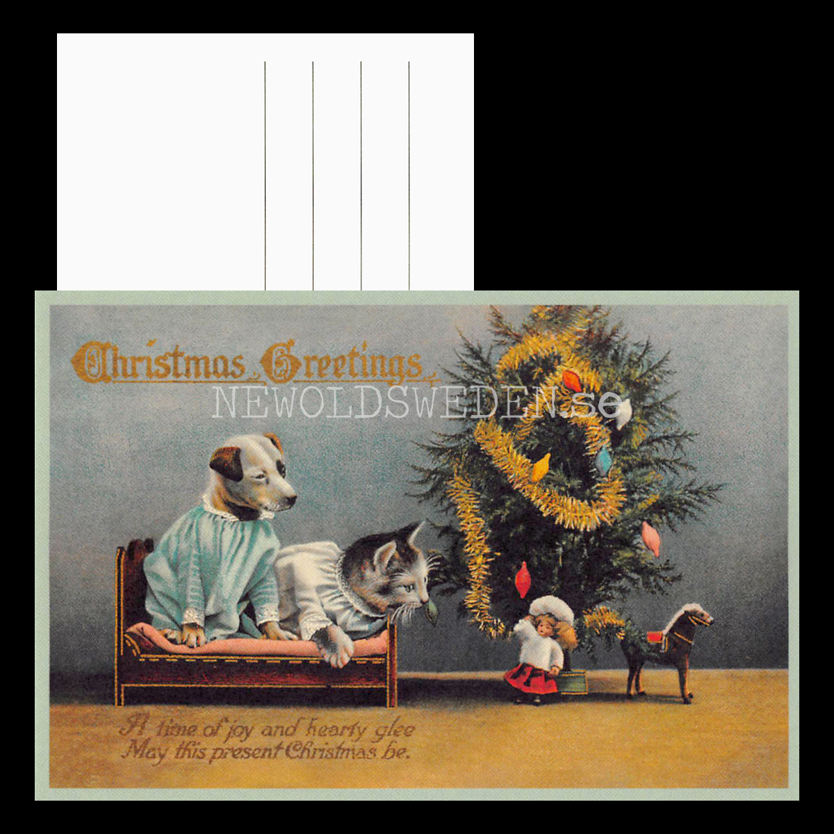 Christmas Greetings Vintage Vykort Nr: 433 - 10 x 15 cm - 438 - 3