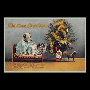 Christmas Greetings Vintage Vykort Nr: 433 - 10 x 15 cm - 438