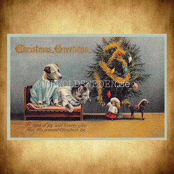 Christmas Greetings Vintage Vykort Nr: 433 - 10 x 15 cm - 438