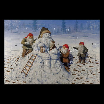 Adventskalenderkort dubbelt med kuvert 11.5 x 17 Jan Bergerlind - 910