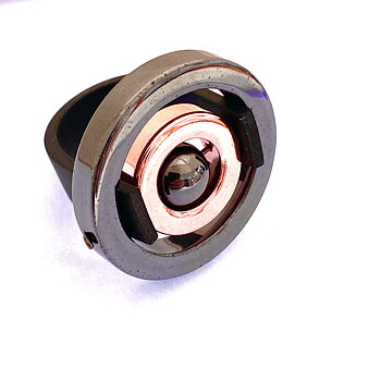 Ring Flora rosegold Hematite