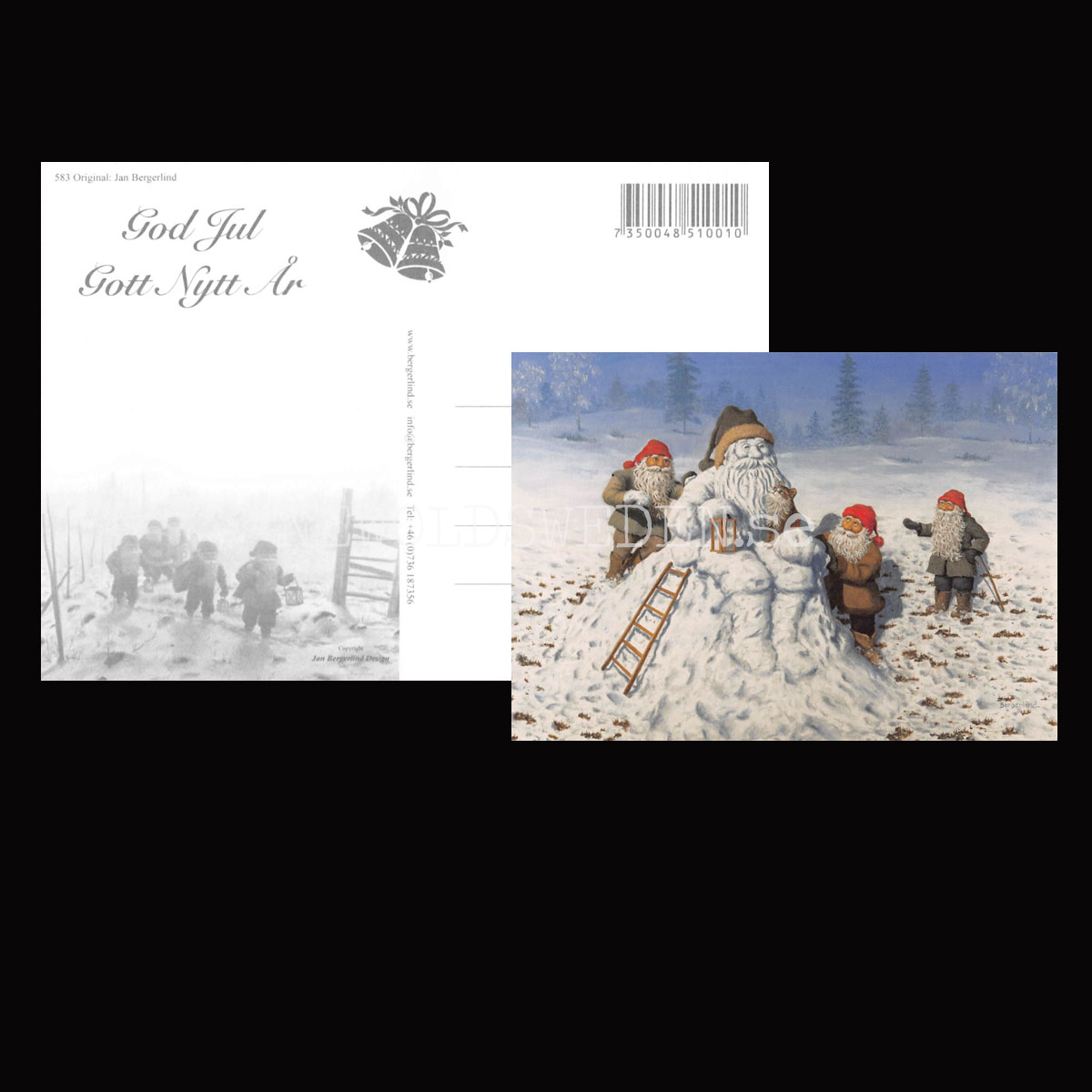 Snötomten Vykort 583 Jan Bergerlind  - 900 - 3