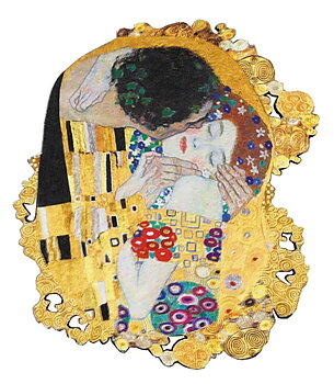 Magneter MDF, Gustav Klimt, Borddisplay med 64 stk., TEMA-produkt
