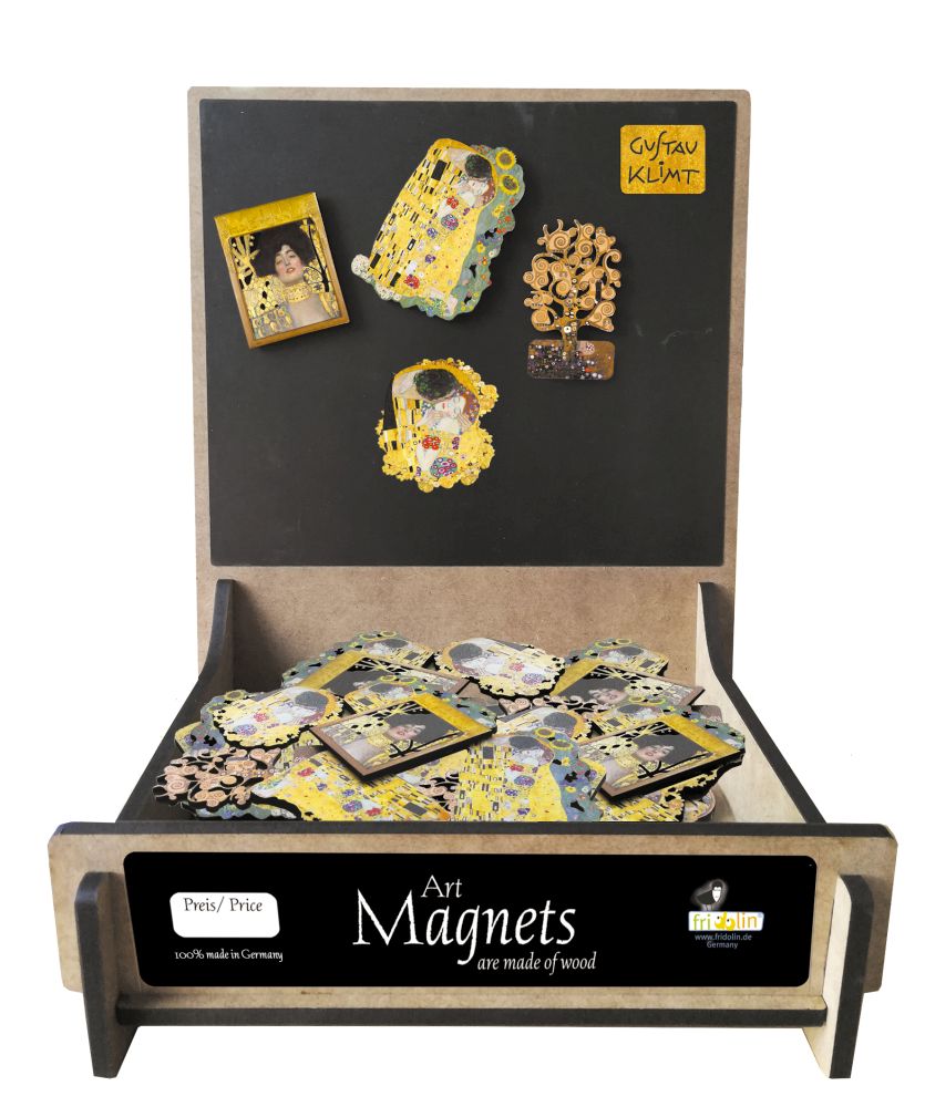 Magneter MDF, Gustav Klimt, Borddisplay med 64 stk., TEMA-produkt