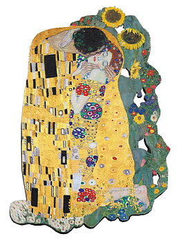 Magnet MDF, Gustav Klimt, Kysset med solsikker, TEMA-produkt