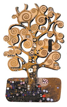 Magnet MDF, Gustav Klimt, Livets Træ, TEMA-produkt