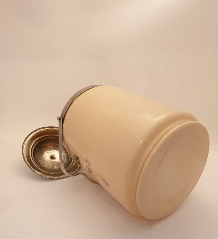 Kakburk glas 1890-tal metalllock - 4