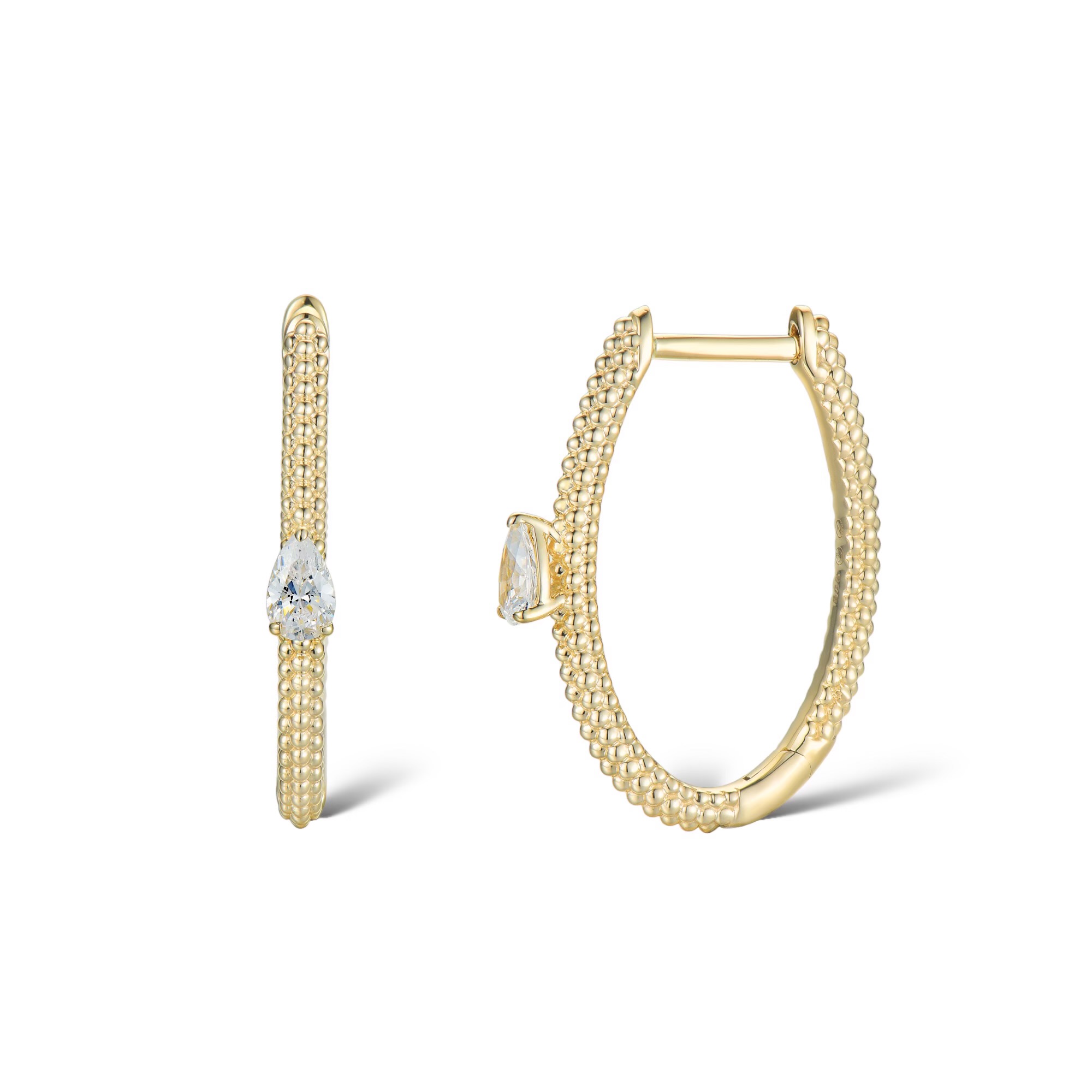 POMPOM DROP DIAMOND EARRINGS