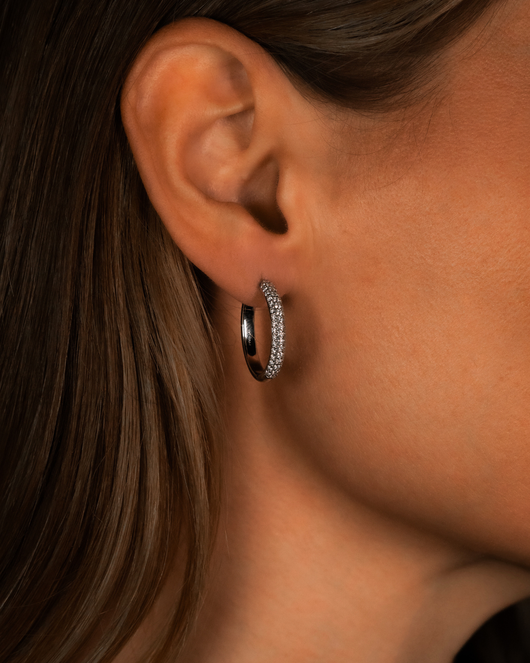 DIAMOND HOOPS PAVÉ LARGE - 3