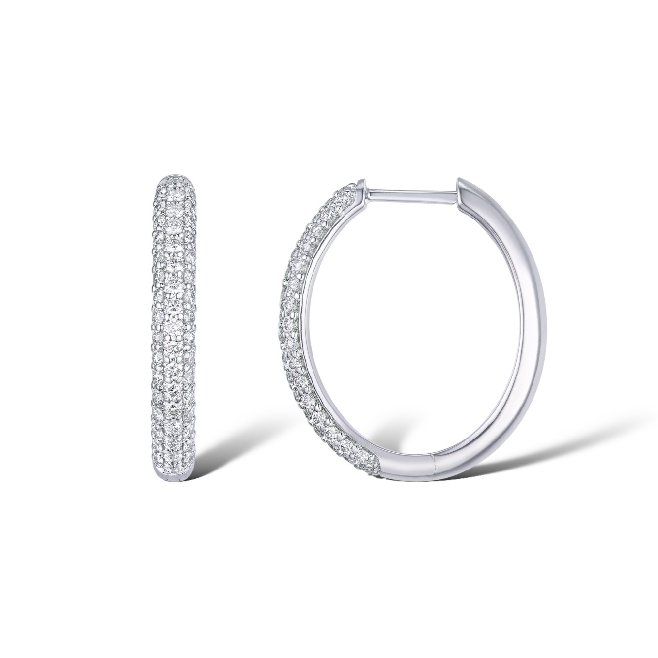DIAMOND HOOPS PAVÉ LARGE